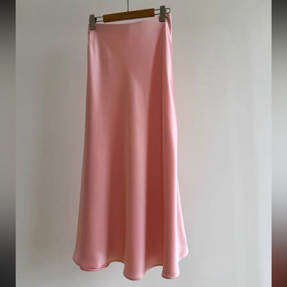 SEEDElegant Pink Satin Skirt 6